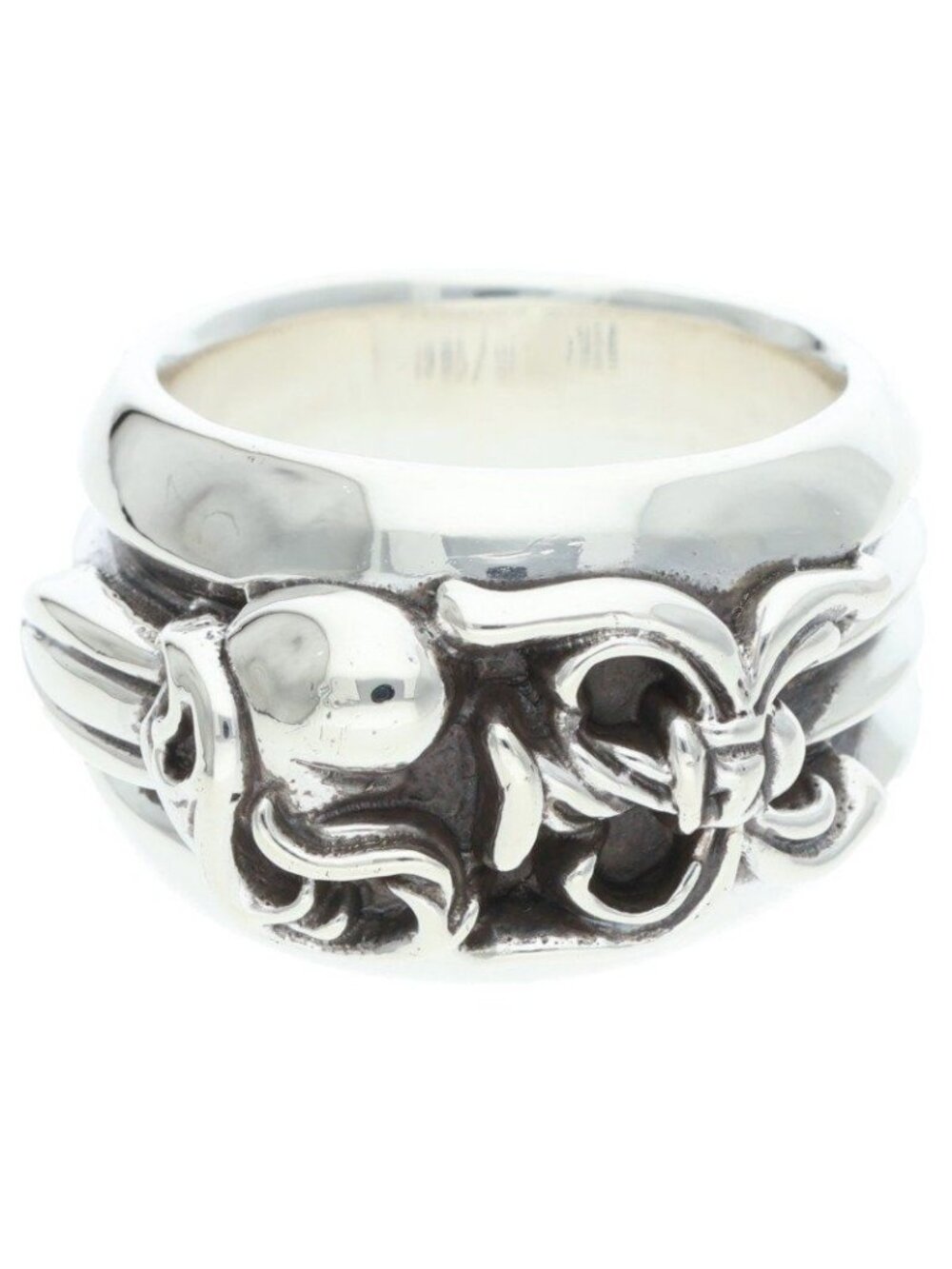 Chrome Hearts Dagger Heart Silver Ring